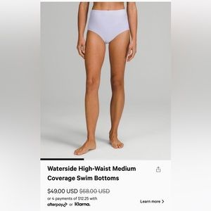 Lululemon waterside high-waisted medium bottoms